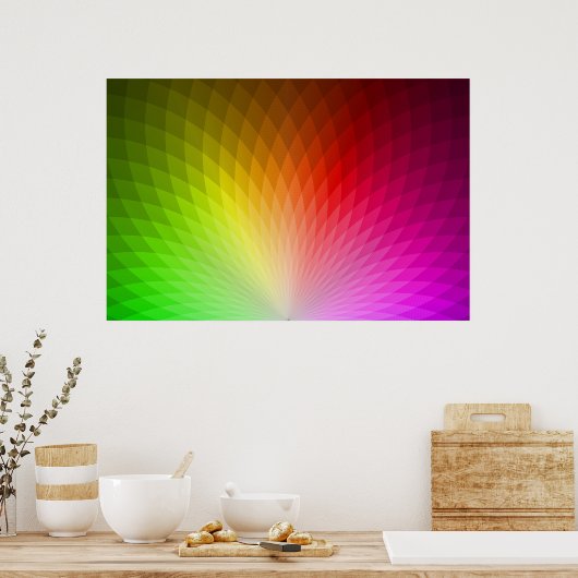 Binnen de regenboog (kleur 2) poster (Keuken)