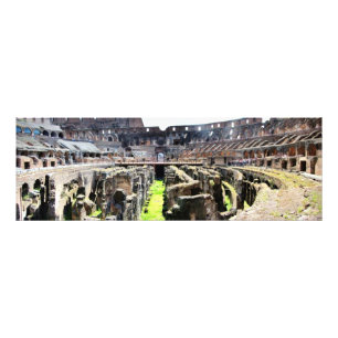 Binnen de Romeinse Colosseum Panorama Foto Afdruk