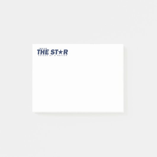 Binnen de ster Post-it® notes 4 x 3 (Voorkant)