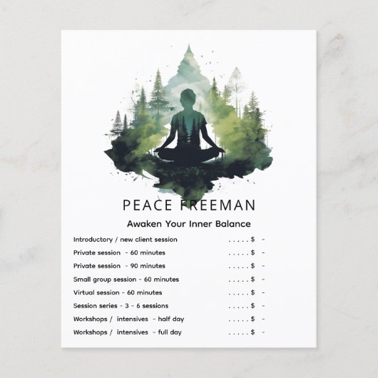 Binnen de stilte | Bosmeditatie Flyer (Voorkant)