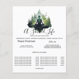 Binnen de stilte Bosmeditatie Flyer