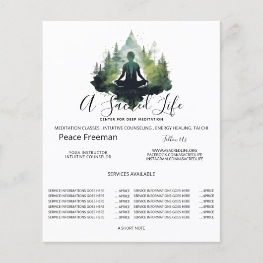 Binnen de stilte | Bosmeditatie Flyer (Voorkant)