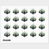 Binnen de stilte | Bosmeditatie Ronde Sticker (Vel)