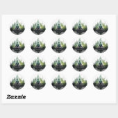 Binnen de stilte | Bosmeditatie Ronde Sticker (Vel)