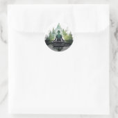 Binnen de stilte | Bosmeditatie Ronde Sticker (Tas)