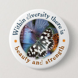 Binnen Diversiteit is er schoonheid en kracht Ronde Button 7,6 Cm