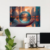 Binnen een bol poster (Thuiskantoor)