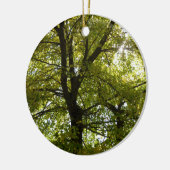 Binnen een gele esdoorn herfst keramisch ornament (Links)