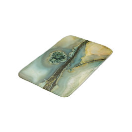 Binnen een halfedelsteen badmat