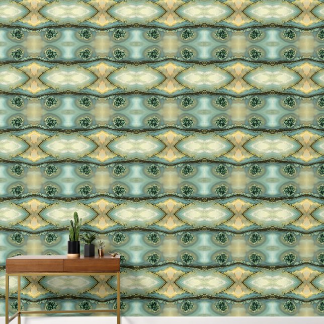 Binnen een halfedelsteen groot behang (Hal)