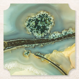 Binnen een halfedelsteen kartonnen onderzetters