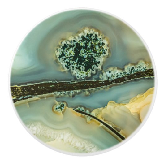 Binnen een halfedelsteen keramische knop (Voorkant)