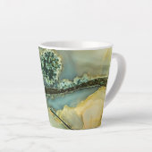 Binnen een halfedelsteen latte mok (Rechterhoek)