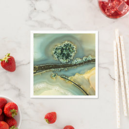 Binnen een halfedelsteen servet