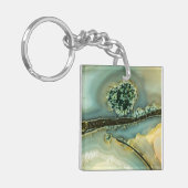 Binnen een halfedelsteen sleutelhanger (Voorkant Links)