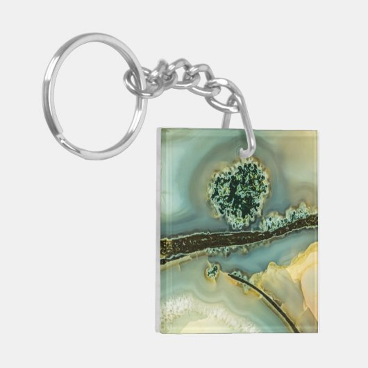 Binnen een halfedelsteen sleutelhanger (Voorkant Links)