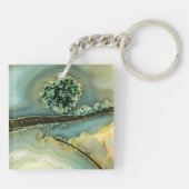 Binnen een halfedelsteen sleutelhanger (Achterkant)