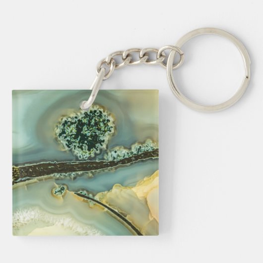 Binnen een halfedelsteen sleutelhanger (Achterkant)