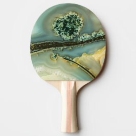 Binnen een halfedelsteen tafeltennisbatje