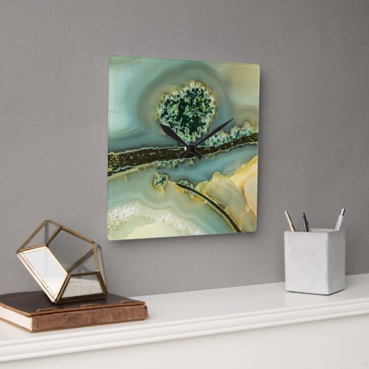 Binnen een halfedelsteen vierkante klok (Kantoor)