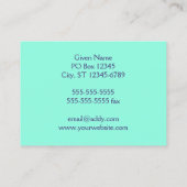 Binnen een waterdruppel Abstracte fractal kunst Visitekaartje (Achterkant)