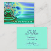 Binnen een waterdruppel Abstracte fractal kunst Visitekaartje (Voorkant / Achterkant)