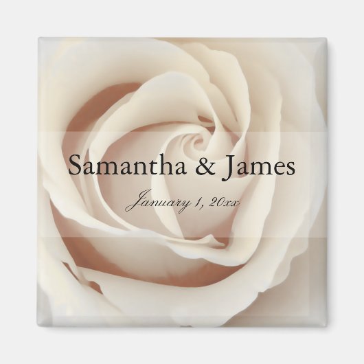 Binnen een witte ijsroos magneet (Voorkant)