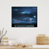 Binnen een Zee blauw - Inspirerend Poster (Keuken)