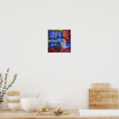 Binnen en uit - Azure en Crimson Passage Poster (Keuken)