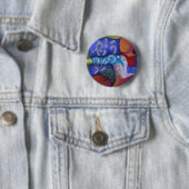 Binnen en uit - Azure en Crimson Passage Ronde Button 5,7 Cm (In situ)