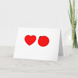 binnen: gelukkige Valentijnsdag, lovebug! Feestdagen Kaart