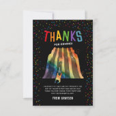 Binnen glijbaan park kids verjaardag bedankkaart (Voorkant)