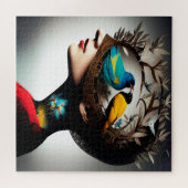 Binnen haar hoofdvogels 2 legpuzzel (Horizontaal)