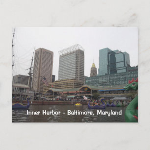 Binnen Haven in Baltimore, Maryland Briefkaart