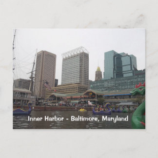 Binnen Haven in Baltimore, Maryland Briefkaart