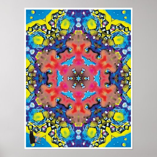 Binnen het Kinetische Collage Kaleidoscoop Poster (Voorkant)