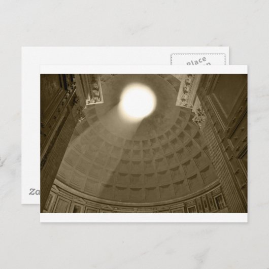 Binnen het Pantheon, Rome Briefkaart (Voorkant / Achterkant)
