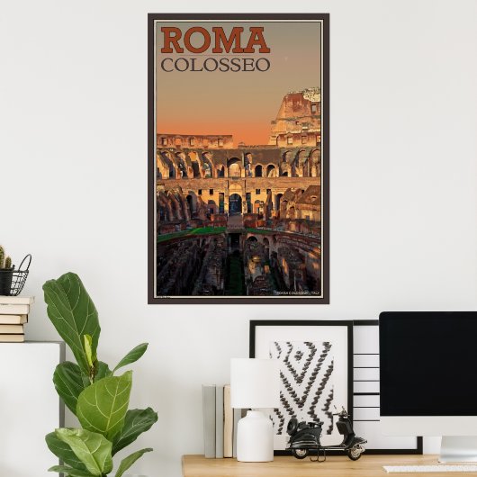 Binnen het Romeinse Colosseum Poster (Thuiskantoor)