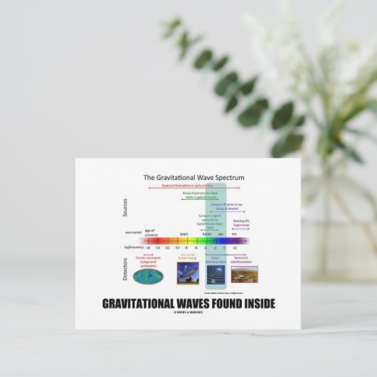 Binnen het spectrum gevonden zwaartekrachtgolven briefkaart (Staand voorkant)