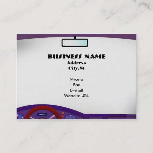 Binnen het Visitekaartje van de auto (Voorkant)