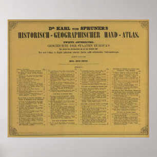 Binnen Historischgeographischer Hand Atlas Poster