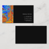 Binnen I ・ Fractal Art ・ Blauw & Oranje Visitekaartje (Voorkant / Achterkant)