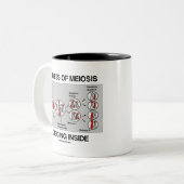 Binnen in behandeling zijnde proces van meiose tweekleurige koffiemok (Voorkant links)