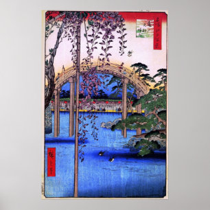 Binnen in Kameido Tenjin Shrine (亀 戸 神 境 内) Poster