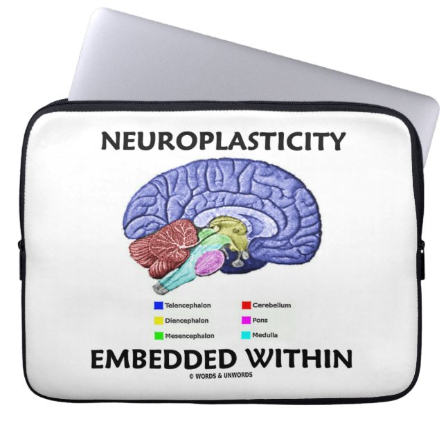 Binnen ingebed neuroplasticiteit (hersenanatomie) laptop sleeve (Voorkant)