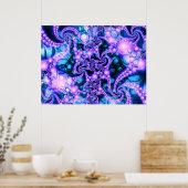 Binnen (koel) vallen - Psychedelic Fractal Poster (Keuken)