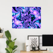 Binnen (koel) vallen - Psychedelic Fractal Poster (Thuiskantoor)