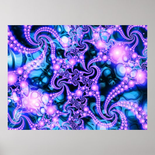 Binnen (koel) vallen - Psychedelic Fractal Poster (Voorkant)