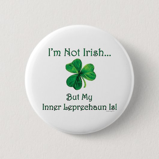 Binnen Leprechaun St. Patrick's Day Button (Voorkant)