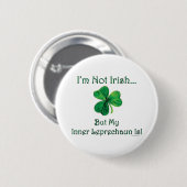 Binnen Leprechaun St. Patrick's Day Button (Voorkant /achterkant)